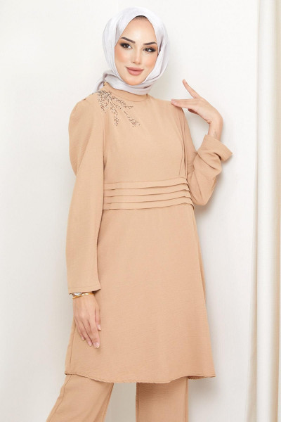 Taş Detaylı İkili Takım Camel HM2265 Taş Detaylı İkili Takım Camel HM2265