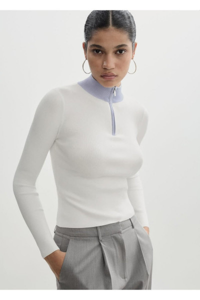 Yakası fermuarlı kazak Yakası fermuarlı kazak