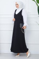Nehir Örme Jile Elbise Siyah HM2389 Nehir Örme Jile Elbise Siyah HM2389