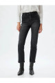 Yüksek Bel Kot Pantolon Slim Fit Düz Paça Düğmeli Pamuklu - Slim Straight Fit Jean Yüksek Bel Kot Pantolon Slim Fit Düz Paça Düğmeli Pamuklu - Slim Straight Fit Jean