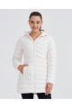 W Essential Maxi Length Hooded Jacket Kadın Beyaz Mont S212005-102