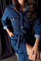 SAGİ Kadın Kuşaklı Denim Midi Elbise SAGİ Kadın Kuşaklı Denim Midi Elbise