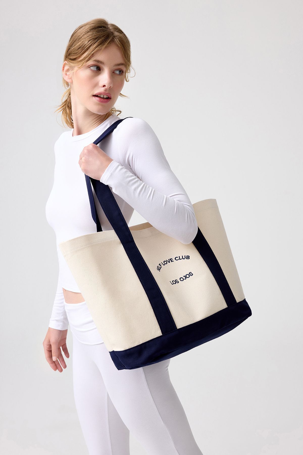 X Melodi Pamuklu Omuz Çantası Shopper Bag X Melodi Pamuklu Omuz Çantası Shopper Bag