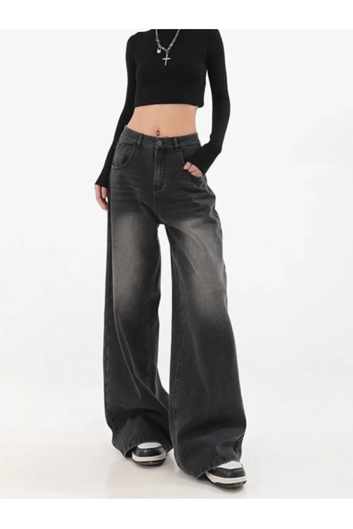 Y2k Yıldız Baggy Pocket Jean Pantolon Y2k Yıldız Baggy Pocket Jean Pantolon