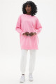Sıfır Yaka Oversize Pembe Sweatshirt Sıfır Yaka Oversize Pembe Sweatshirt
