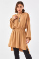 Kolye Aksesuarlı Beli Lastikli Camel Tunik Kolye Aksesuarlı Beli Lastikli Camel Tunik