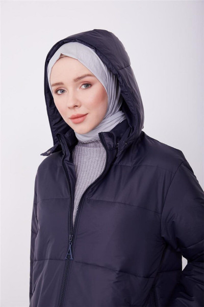Seyyar Kapişonlu Mont 23k8605 Lacivert Seyyar Kapişonlu Mont 23k8605 Lacivert