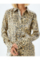 Leopar Desenli Saten Gömlek Uzun Kollu Regular Fit Leopar Desenli Saten Gömlek Uzun Kollu Regular Fit