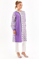 Saten Görünümlü Garnili Mor Tunik Saten Görünümlü Garnili Mor Tunik