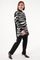 Zebra Çizgili Triko Tunik-pantolon Siyah-beyaz Ikili Takım Zebra Çizgili Triko Tunik-pantolon Siyah-beyaz Ikili Takım