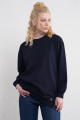 İki İplik Basic Lacivert Sweatshirt