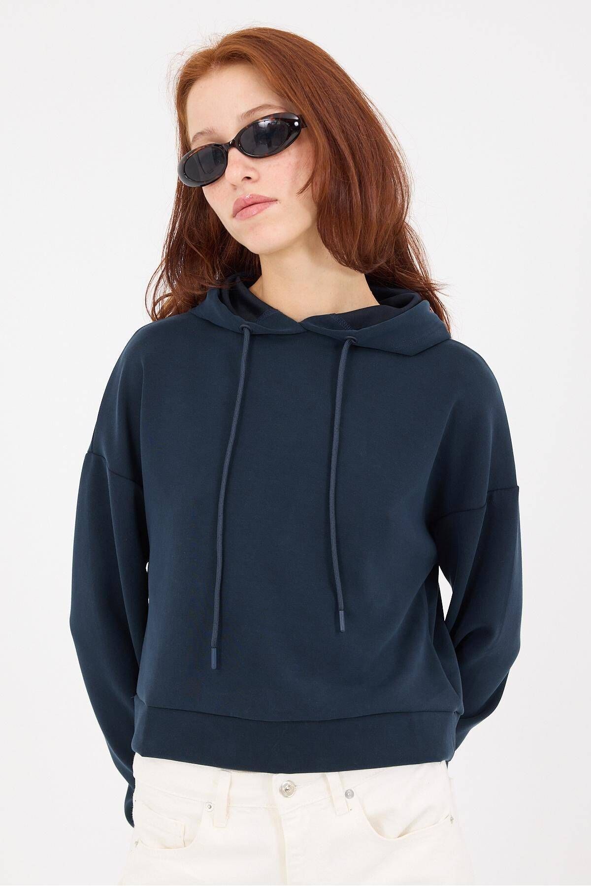 Kapüşonlu Modal Sweatshirt S16590-j3