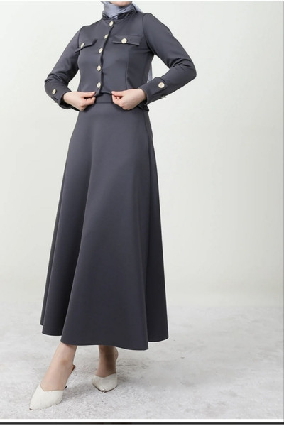 Tesettür Etekli Scuba Takım Tesettür Etekli Scuba Takım