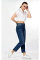 Mom Fit Jean Yüksek Bel Boyfriend Kesim Esnek Lacivert Kadın Kot Pantolon C599 Mom Fit Jean Yüksek Bel Boyfriend Kesim Esnek Lacivert Kadın Kot Pantolon C599