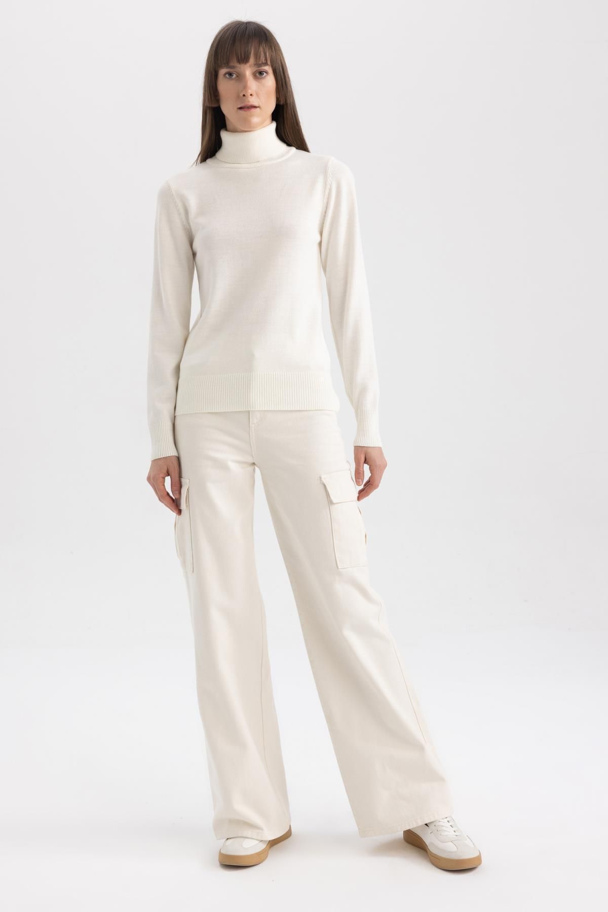 Regular Fit Balıkçı Yaka Basic Kazak H1651az23wn Regular Fit Balıkçı Yaka Basic Kazak H1651az23wn