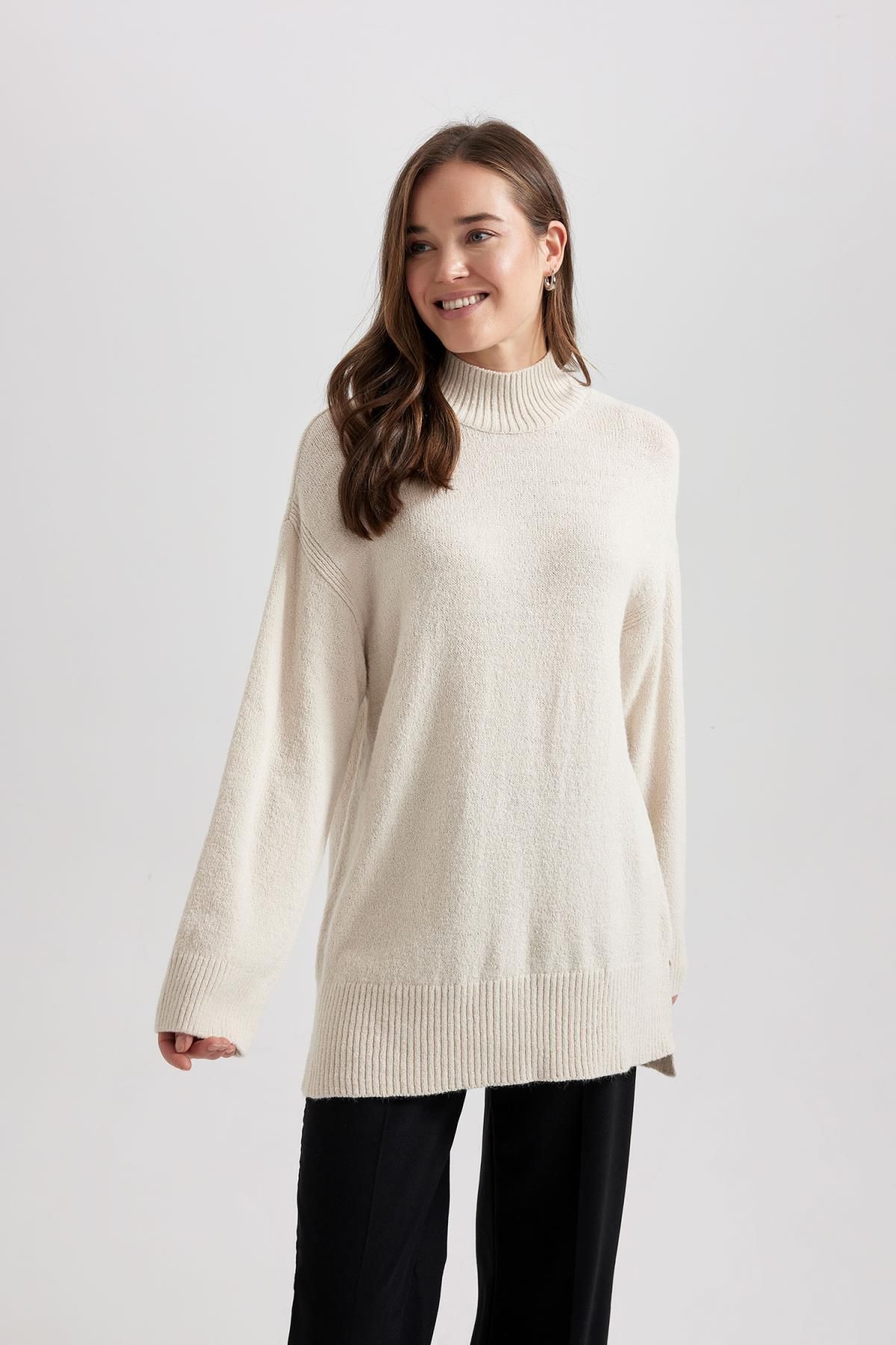 Regular Fit Dik Yaka Basic Kazak Tunik B0088ax23wn Regular Fit Dik Yaka Basic Kazak Tunik B0088ax23wn