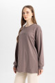 Regular Fit Bisiklet Yaka Baskılı Sweatshirt Tunik D0391ax24au Regular Fit Bisiklet Yaka Baskılı Sweatshirt Tunik D0391ax24au