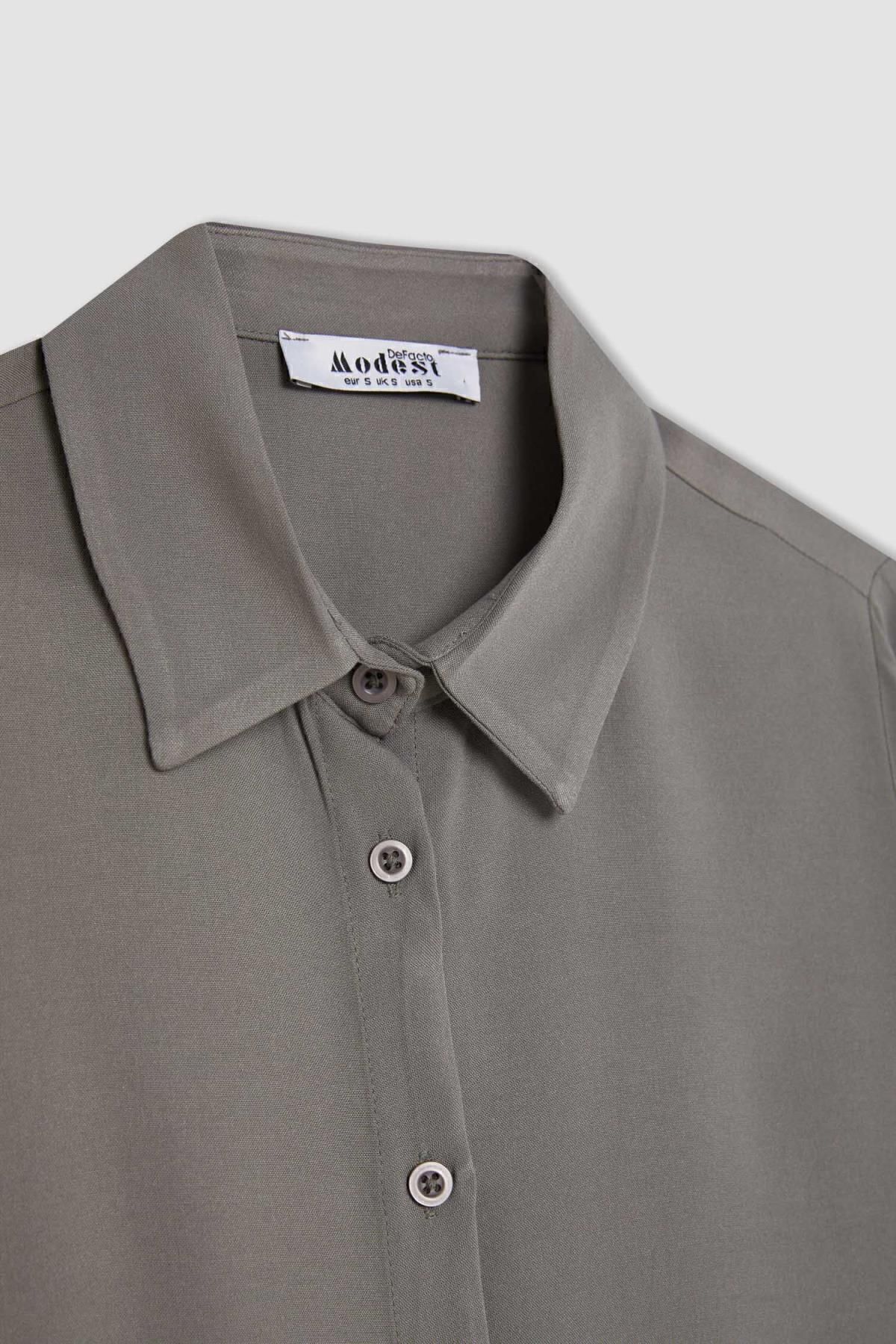 Regular Fit Basic Uzun Kollu Gömlek Tunik Z3538az24sp