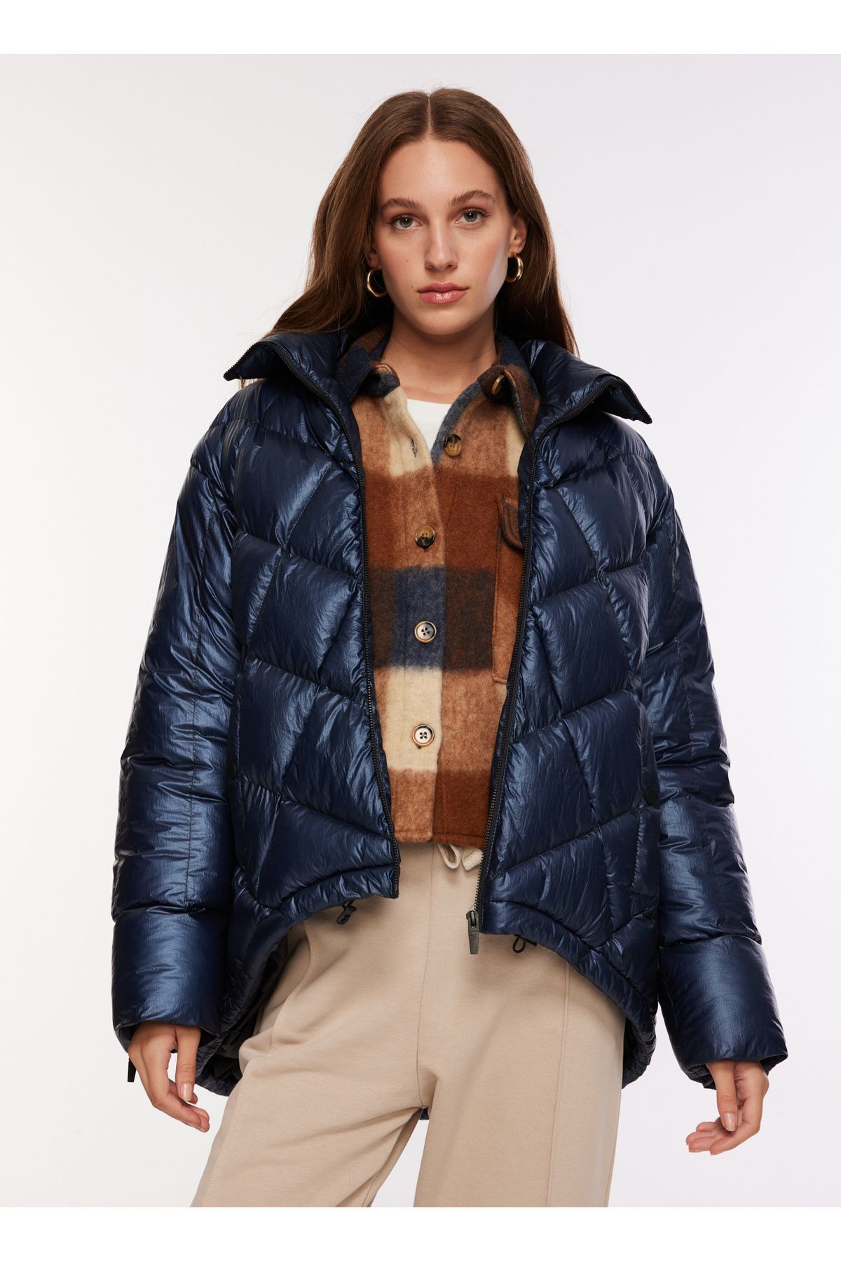 Lacivert Kadın Mont F3WL-MNT7 Lacivert Kadın Mont F3WL-MNT7