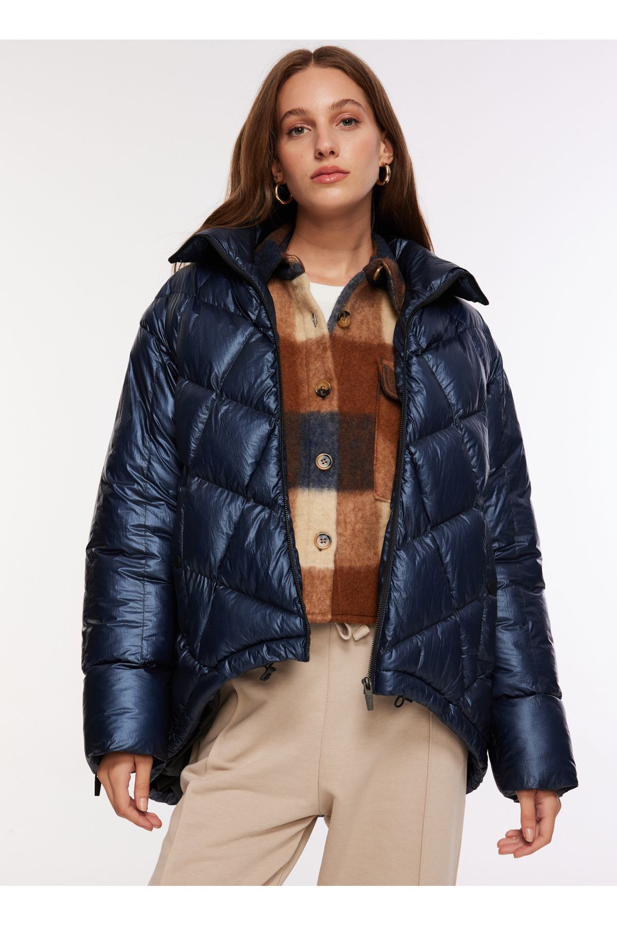 Lacivert Kadın Mont F3WL-MNT7 Lacivert Kadın Mont F3WL-MNT7