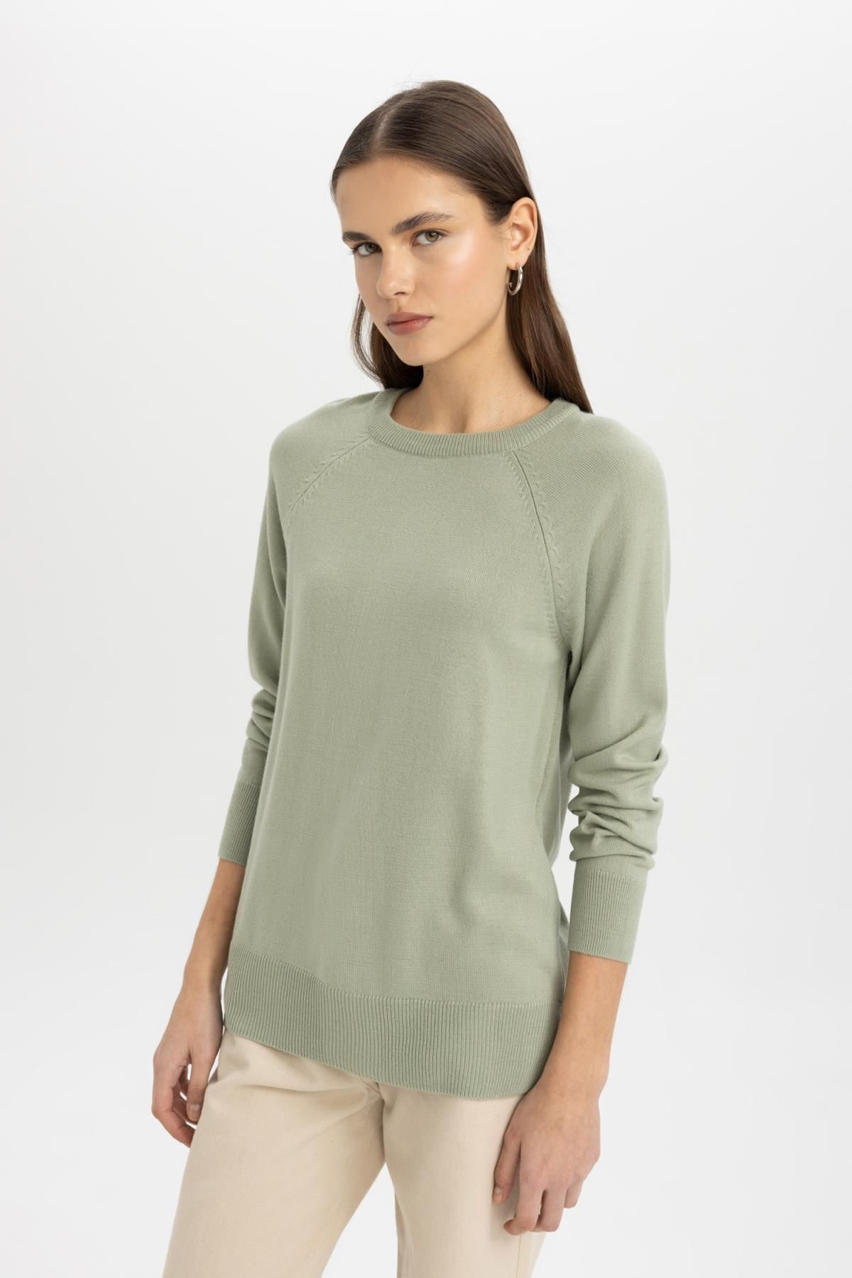 Yumuşak Dokulu Bisiklet Yaka Reglan Kol Basic Düz Triko Kazak I6913az24wn Yumuşak Dokulu Bisiklet Yaka Reglan Kol Basic Düz Triko Kazak I6913az24wn