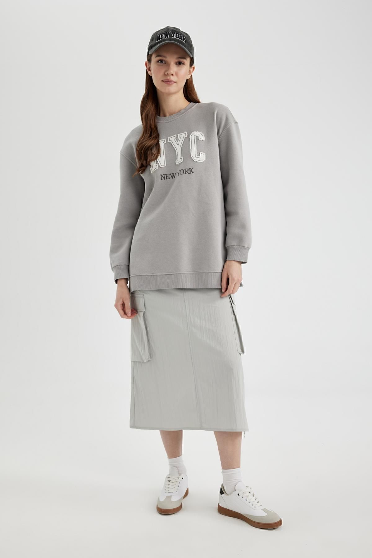 Regular Fit Bisiklet Yaka Içi Yumuşak Tüylü Sweatshirt Tunik B9299ax24sp Regular Fit Bisiklet Yaka Içi Yumuşak Tüylü Sweatshirt Tunik B9299ax24sp