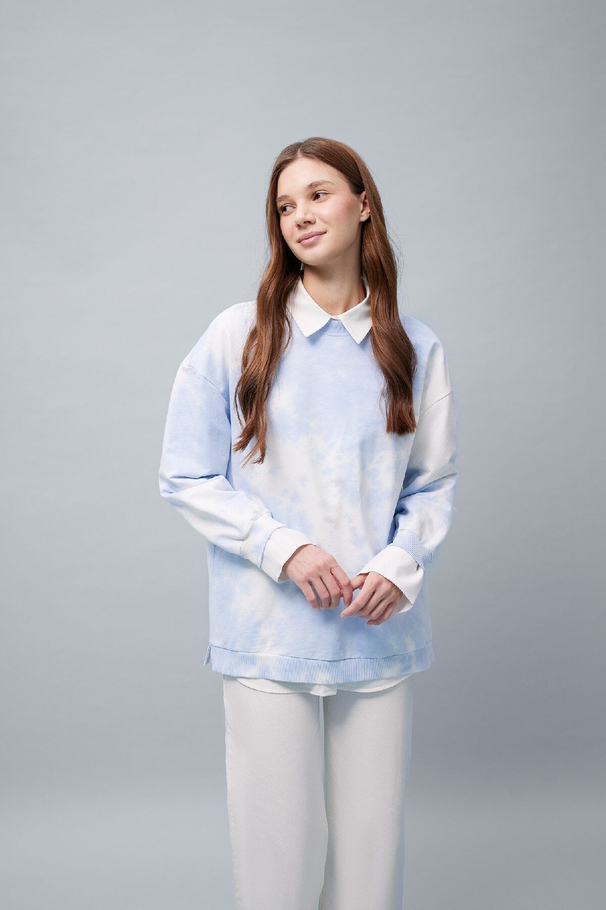 Regular Fit Bisiklet Yaka Batik Sweatshirt Tunik B6763AX23CW Regular Fit Bisiklet Yaka Batik Sweatshirt Tunik B6763AX23CW