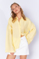Limon Sarı Kolları Salaş Yıkamalı Müslin Oversize Rahat Kalıp Kadın Basic Gömlek| Mks166881-01-6881 Limon Sarı Kolları Salaş Yıkamalı Müslin Oversize Rahat Kalıp Kadın Basic Gömlek| Mks166881-01-6881