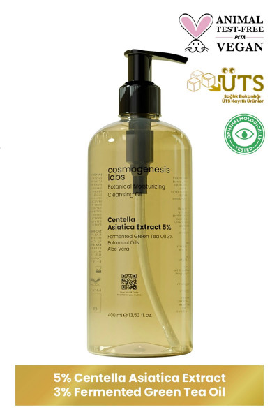 Nemlendirici Cilt Ve Makyaj Temizleme Yağı 400ml Vegan Sebum Dengeleyici Cleansing Oil (%5 CİCA) Nemlendirici Cilt Ve Makyaj Temizleme Yağı 400ml Vegan Sebum Dengeleyici Cleansing Oil (%5 CİCA)