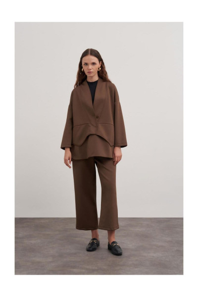 Yaka Detaylı Scuba İkili Takım