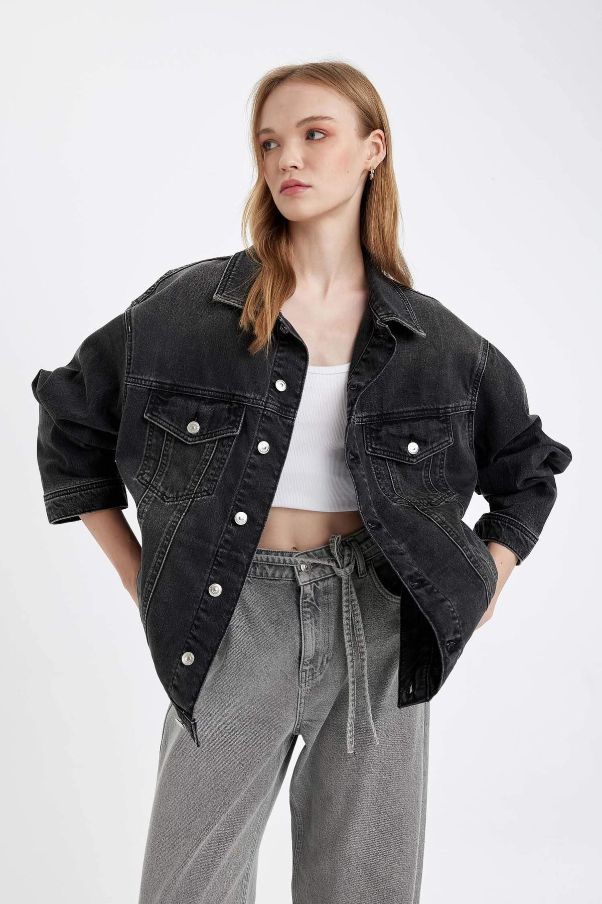 Oversize Fit Geniş Kalıp Jean Ceket 3149022 Oversize Fit Geniş Kalıp Jean Ceket 3149022
