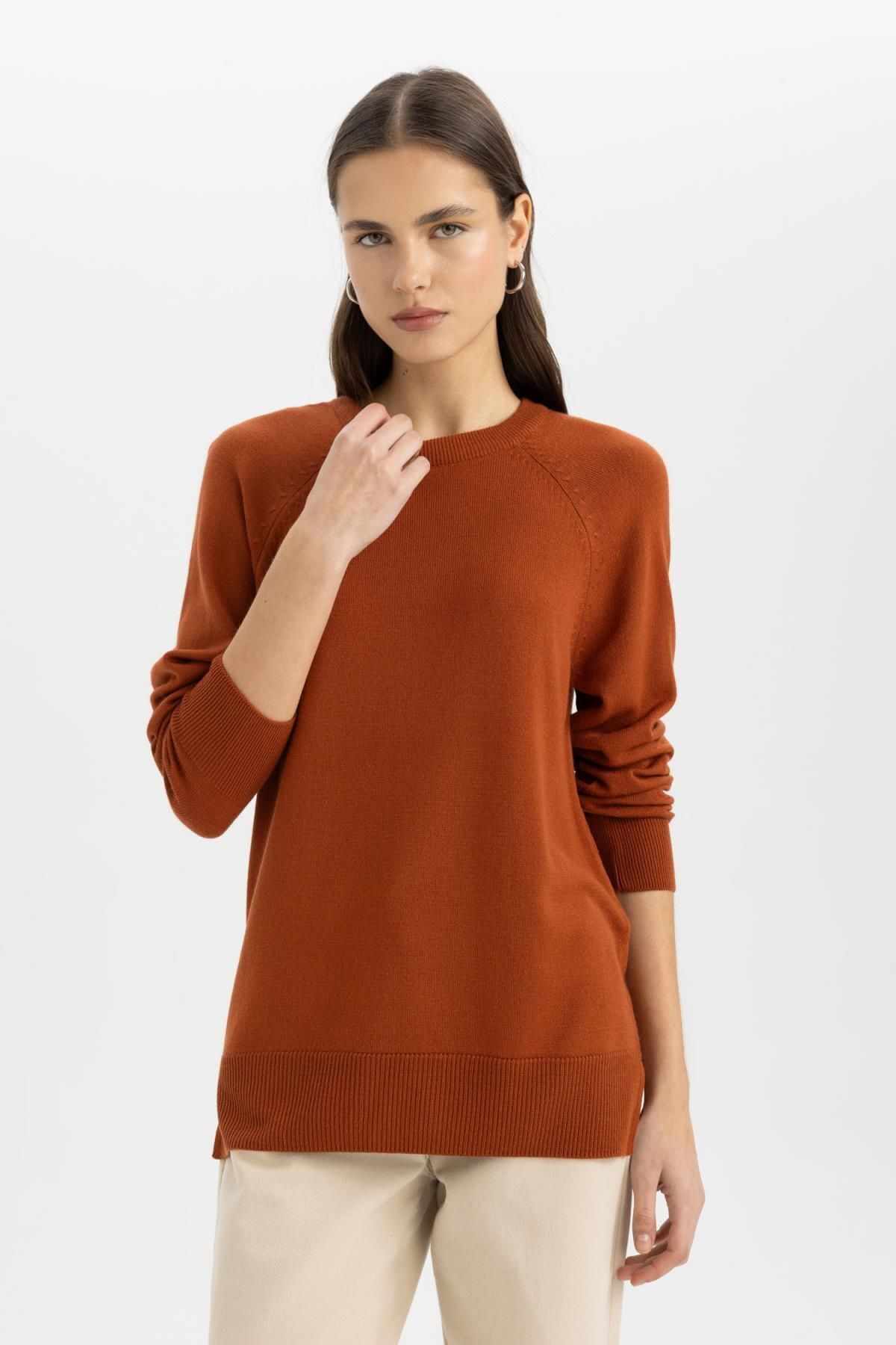Regular Fit Yumuşak Dokulu Bisiklet Yaka Reglan Kol Basic Düz Triko Kazak I6913az24wn Regular Fit Yumuşak Dokulu Bisiklet Yaka Reglan Kol Basic Düz Triko Kazak I6913az24wn