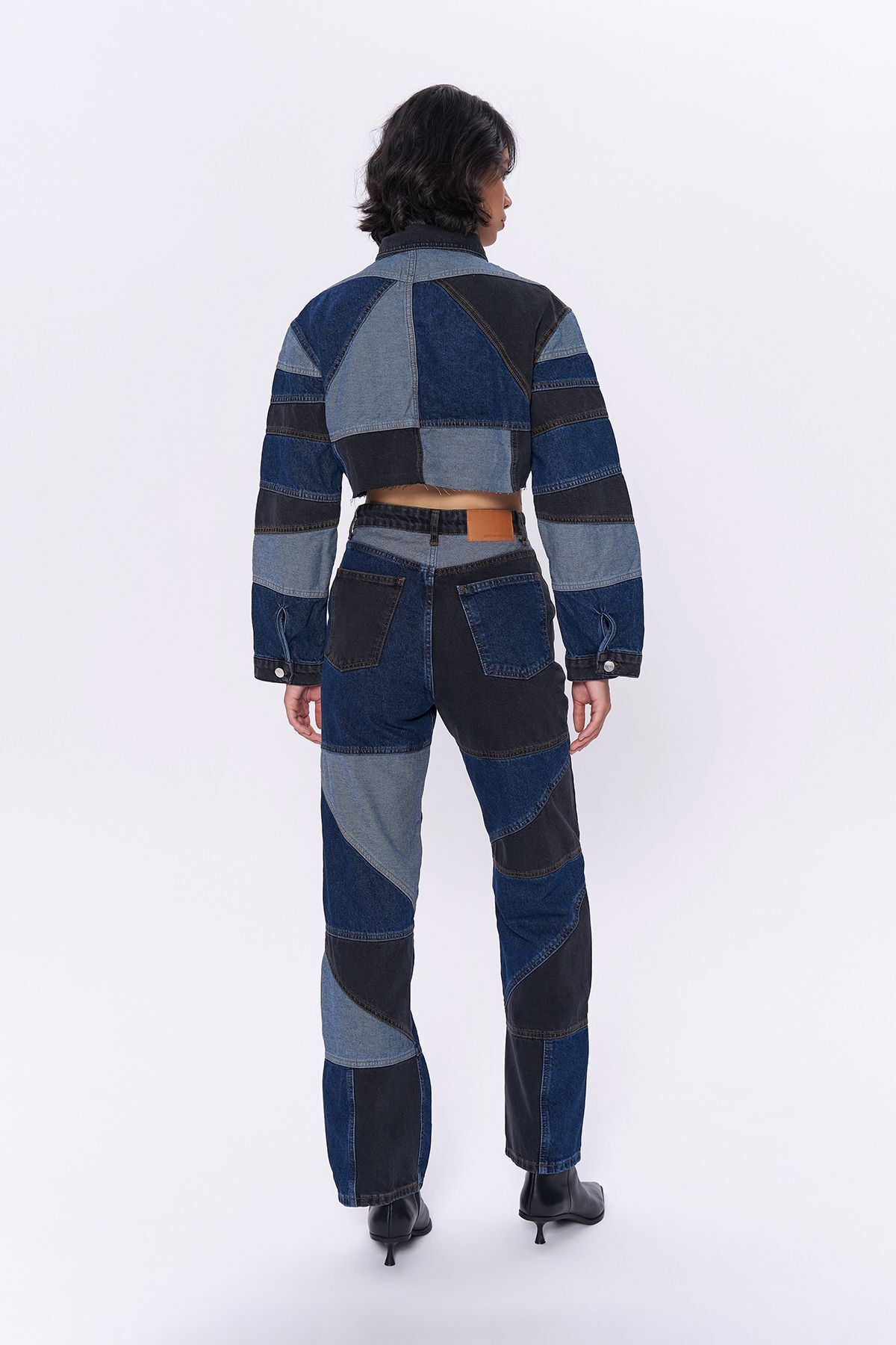 Kadın patch detaylı denim ceket Kadın patch detaylı denim ceket