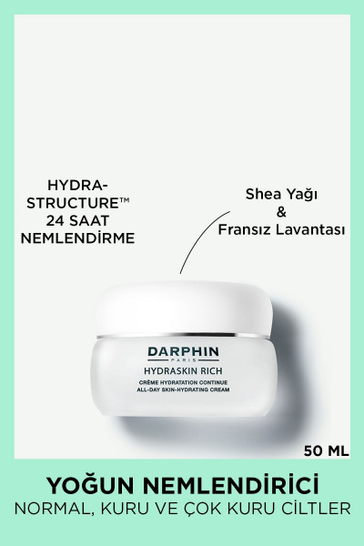 Nemlendirici- Hydraskin Rich All Day Skin Hydrating Cream- Kuru Ciltler 100 ml Nemlendirici- Hydraskin Rich All Day Skin Hydrating Cream- Kuru Ciltler 100 ml
