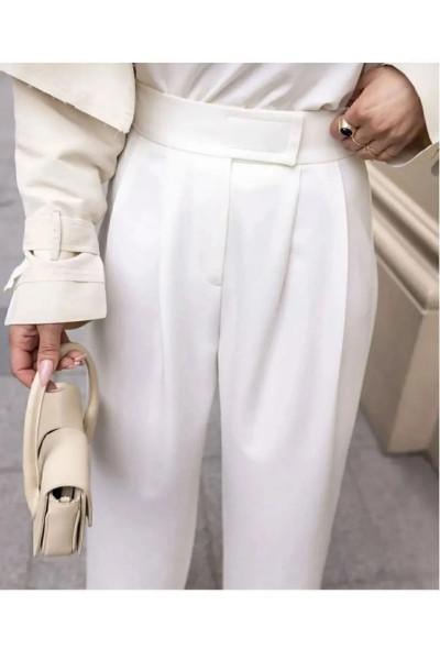 Kadın Yüksk Bel Cırtlı Beli Palazzo Pantolon Kadın Yüksk Bel Cırtlı Beli Palazzo Pantolon