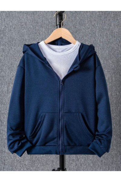 Unisex Lacivert Fermuarlı Sweat Hırka Unisex Lacivert Fermuarlı Sweat Hırka