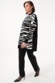 Zebra Çizgili Triko Tunik-pantolon Siyah-beyaz Ikili Takım Zebra Çizgili Triko Tunik-pantolon Siyah-beyaz Ikili Takım