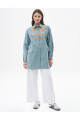 Nakış Işlemeli Poplin Tunik Mint Nakış Işlemeli Poplin Tunik Mint