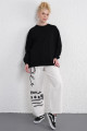 İki İplik Basic Siyah Sweatshirt