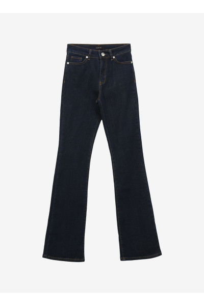 Normal Bel Geniş Paça Flare Koyu İndigo Kadın Denim Pantolon F4SL-PNT0094 Normal Bel Geniş Paça Flare Koyu İndigo Kadın Denim Pantolon F4SL-PNT0094