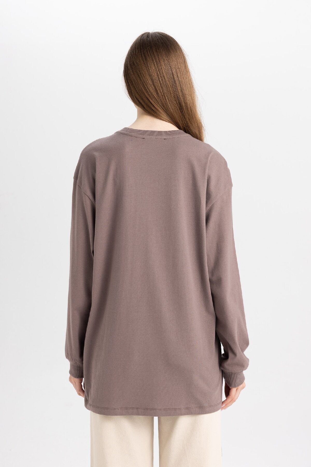 Regular Fit Bisiklet Yaka Baskılı Sweatshirt Tunik D0391ax24au Regular Fit Bisiklet Yaka Baskılı Sweatshirt Tunik D0391ax24au