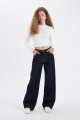 Wide Leg Normal Bel Geniş Paça Uzun Jean Pantolon D3724ax24au Wide Leg Normal Bel Geniş Paça Uzun Jean Pantolon D3724ax24au