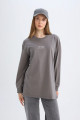 Regular Fit Bisiklet Yaka Baskılı Sweatshirt Tunik D0391ax24au Regular Fit Bisiklet Yaka Baskılı Sweatshirt Tunik D0391ax24au