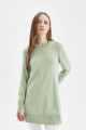 Regular Fit Bisiklet Yaka Yandan Yırtmaçlı Basic Düz Kazak Tunik H3431az24au Regular Fit Bisiklet Yaka Yandan Yırtmaçlı Basic Düz Kazak Tunik H3431az24au