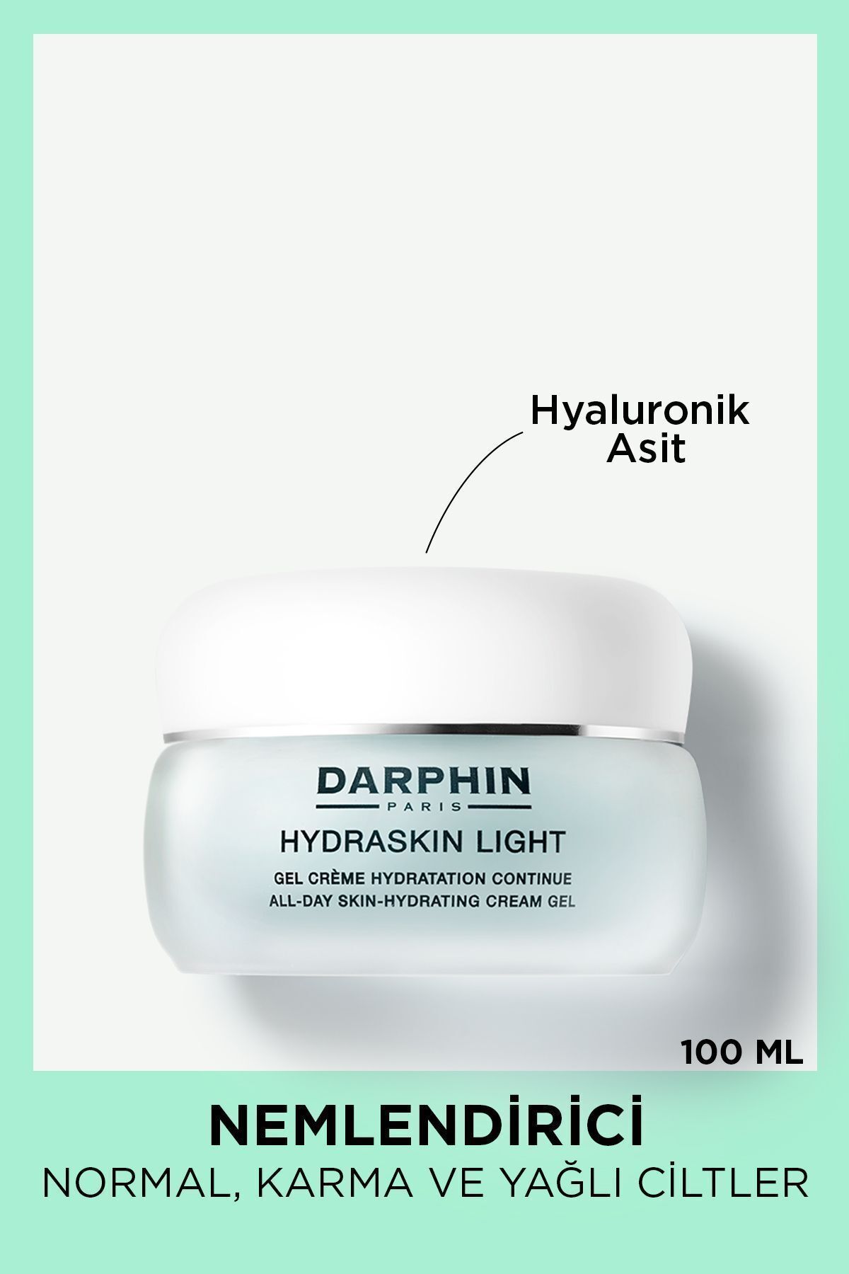 Hydraskin Light All-day Skin Hydrating Cream Gel - Nemlendirici Cilt Bakım Kremi 100ml Hydraskin Light All-day Skin Hydrating Cream Gel - Nemlendirici Cilt Bakım Kremi 100ml