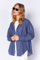 Lacivert Kadın Çizgili Oversize Gömlek| Ek1007430-7430 Lacivert Kadın Çizgili Oversize Gömlek| Ek1007430-7430