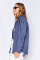 Lacivert Kadın Çizgili Oversize Gömlek| Ek1007430-7430 Lacivert Kadın Çizgili Oversize Gömlek| Ek1007430-7430
