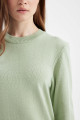 Regular Fit Bisiklet Yaka Yandan Yırtmaçlı Basic Düz Kazak Tunik H3431az24au Regular Fit Bisiklet Yaka Yandan Yırtmaçlı Basic Düz Kazak Tunik H3431az24au