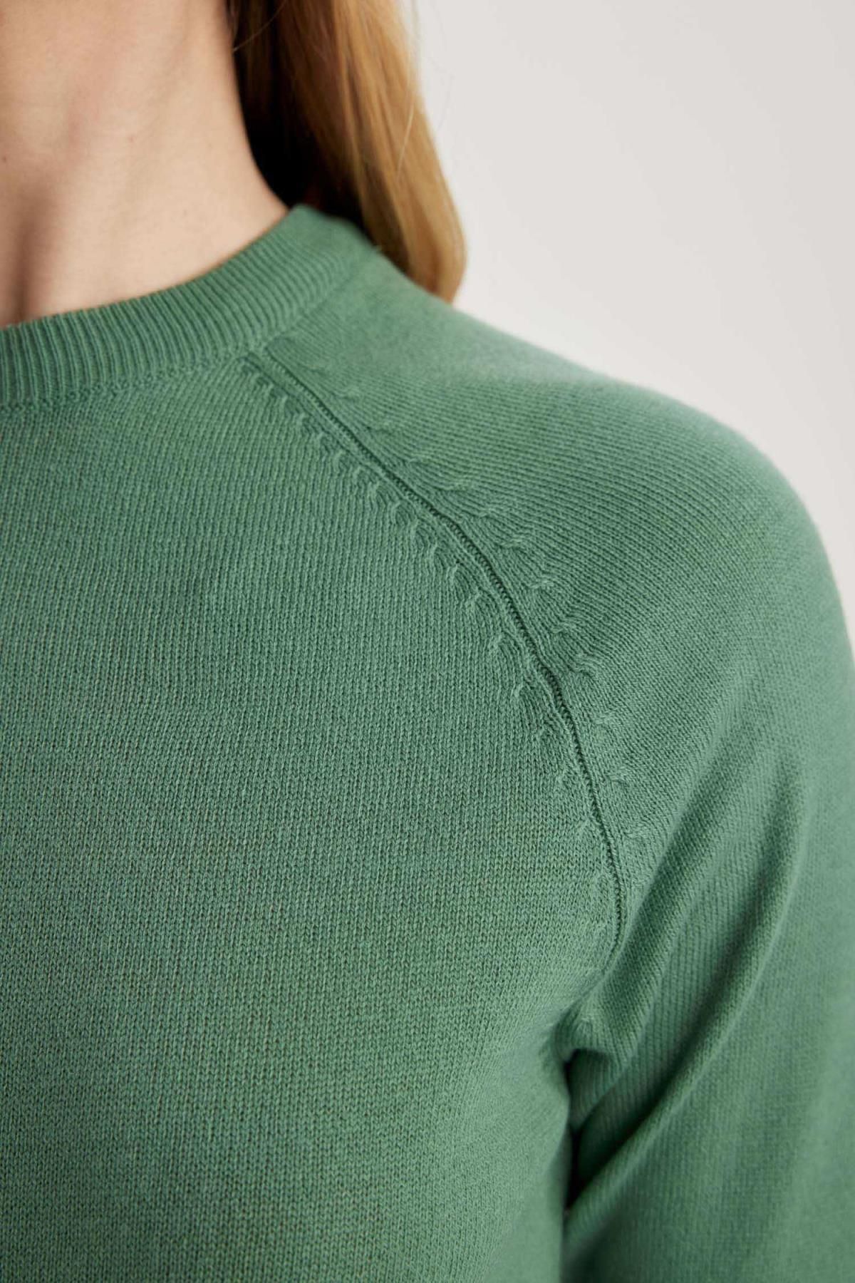 Regular Fit Bisiklet Yaka Basic Kazak I6913az23wn Regular Fit Bisiklet Yaka Basic Kazak I6913az23wn