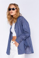 Lacivert Kadın Çizgili Oversize Gömlek| Ek1007430-7430 Lacivert Kadın Çizgili Oversize Gömlek| Ek1007430-7430